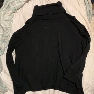 Michael Stars Turtleneck Cold Shoulder Sweater